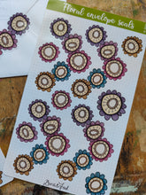 Load image into Gallery viewer, Floral envelope seal stickers