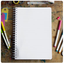 Load image into Gallery viewer, Personalised lined notebook A5 or A4