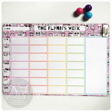 Load image into Gallery viewer, A4 Personalised reusable Magnetic Weekly planner/Chores/Meal planner
