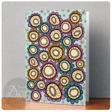 Load image into Gallery viewer, striped bloom bouquet note cards