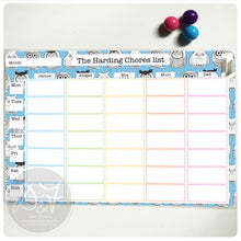 Load image into Gallery viewer, A4 Personalised reusable Magnetic Weekly planner/Chores/Meal planner
