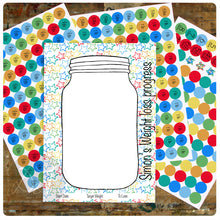 Load image into Gallery viewer, Personalised weight management progress Sticker Chart