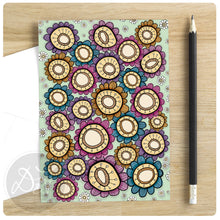 Load image into Gallery viewer, striped bloom bouquet note cards