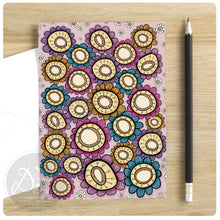 Load image into Gallery viewer, striped bloom bouquet note cards