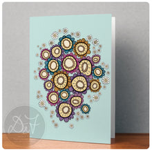 Load image into Gallery viewer, striped bloom bouquet note cards