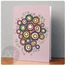 Load image into Gallery viewer, striped bloom bouquet note cards