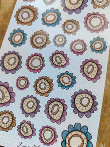 Floral envelope seal stickers