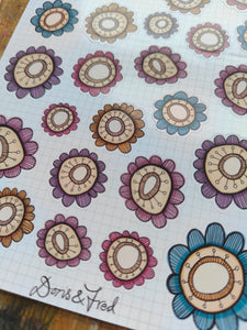 Floral envelope seal stickers