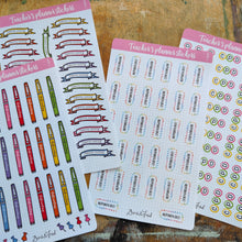 Load image into Gallery viewer, Teacher&#39;s planner stickers single design full sheet
