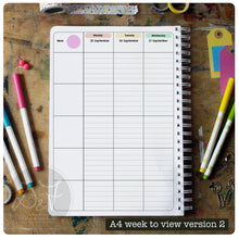 Load image into Gallery viewer, DATED Personalised Teacher&#39;s Planner week to view 2024 (Jan-Dec)
