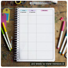Load image into Gallery viewer, DATED Personalised Teacher&#39;s Planner week to view 2024 (Jan-Dec)
