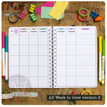 Load image into Gallery viewer, DATED Personalised Teacher&#39;s Planner week to view 2024 (Jan-Dec)
