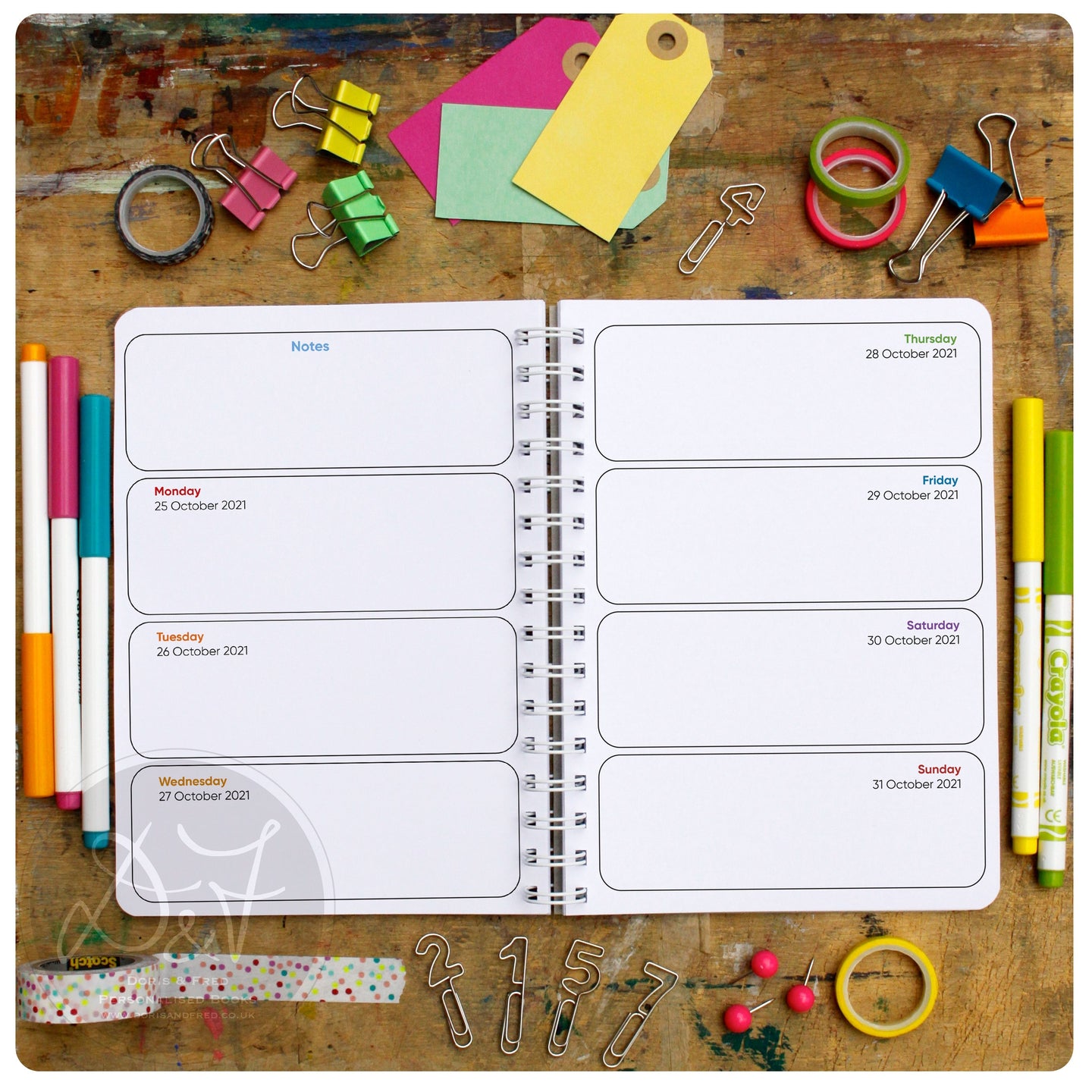 Tax year/Financial year Diary 25/26 A4 or A5