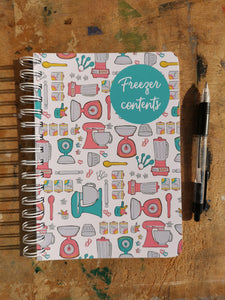 Freezer contents notebook