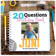 Load image into Gallery viewer, 20 Questions / Birthday Interview book
