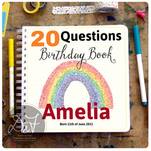 20 Questions / Birthday Interview book