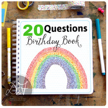 Load image into Gallery viewer, 20 Questions / Birthday Interview book

