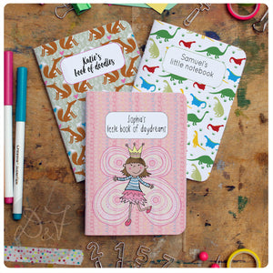 3 mix and match A6 personalised pocket notebooks *now with a choice of lines/plain/dotgrid or lists*