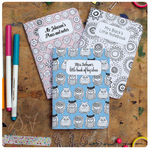 3 mix and match A6 personalised pocket notebooks *now with a choice of lines/plain/dotgrid or lists*