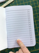 Load image into Gallery viewer, 3 mix and match A6 personalised pocket notebooks *now with a choice of lines/plain/dotgrid or lists*
