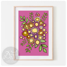 Load image into Gallery viewer, Gloria bouquet Art print (unframed)
