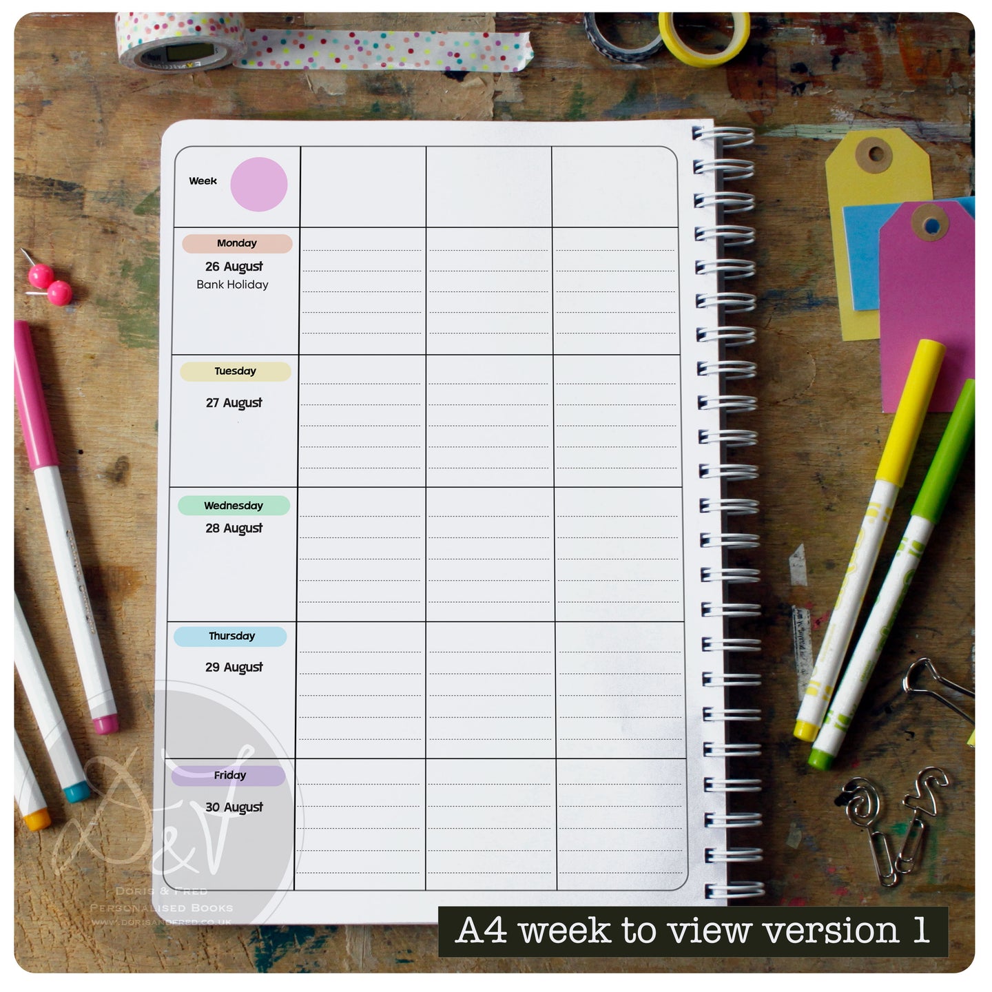 *NEW * DATED Personalised Teacher's Planner week to view 23/24
