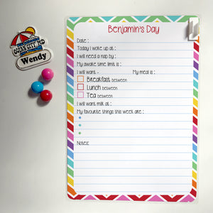 baby's day or child's day - magnetic wipe clean chart
