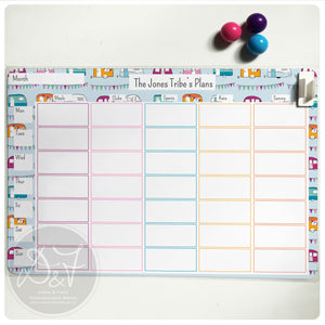 A4 Personalised reusable Magnetic Weekly planner/Chores/Meal planner