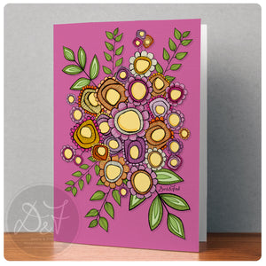 Set of Gloria bouquet note cards