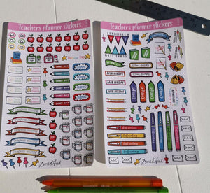 Teachers planner stickers custom sets