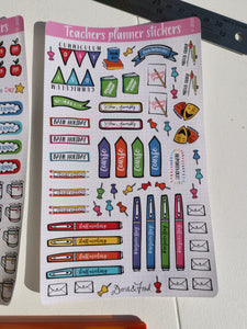 Teachers planner sticker set