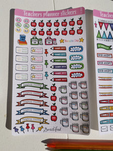 Teachers planner stickers custom sets