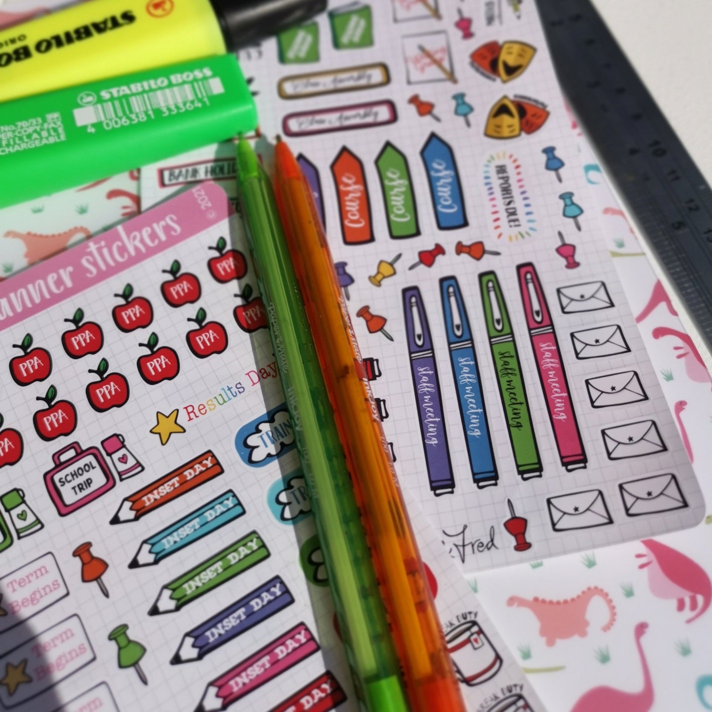 Teachers planner stickers custom sets