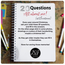 Load image into Gallery viewer, All about me 20 Questions - Christmas Interview Scrapbook
