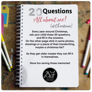 All about me 20 Questions - Christmas Interview Scrapbook