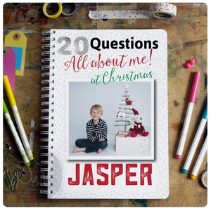 All about me 20 Questions - Christmas Interview Scrapbook