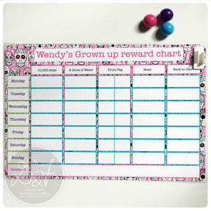 A4 reusable, Magnetic, reward chart for kids (or adults!)