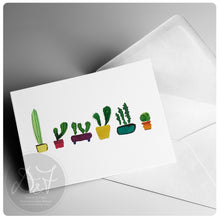 Load image into Gallery viewer, set of watercolour cacti cards
