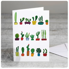 Load image into Gallery viewer, set of watercolour cacti cards

