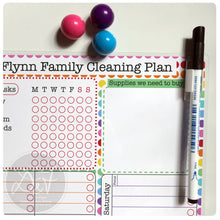 Load image into Gallery viewer, A4 Magnetic reusable wipe off weekly cleaning plan
