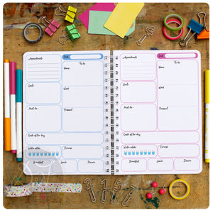 multicoloured life planner