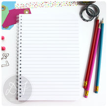 Load image into Gallery viewer, Personalised lined notebook A5 or A4
