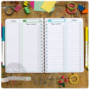 multicoloured life planner