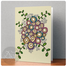 Load image into Gallery viewer, striped bloom bouquet note cards
