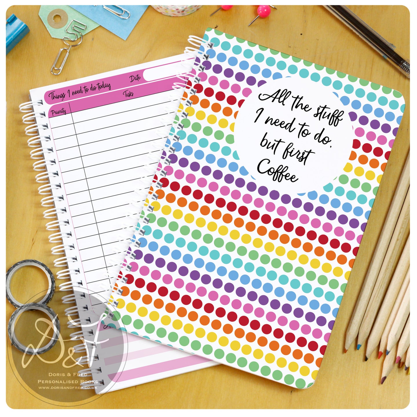 Rainbow to do list book